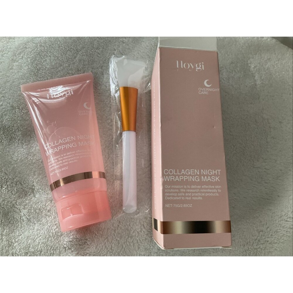 Collagen Night Wrapping Mask Overnight Wrapping Peel Off Facial 2.65 Oz